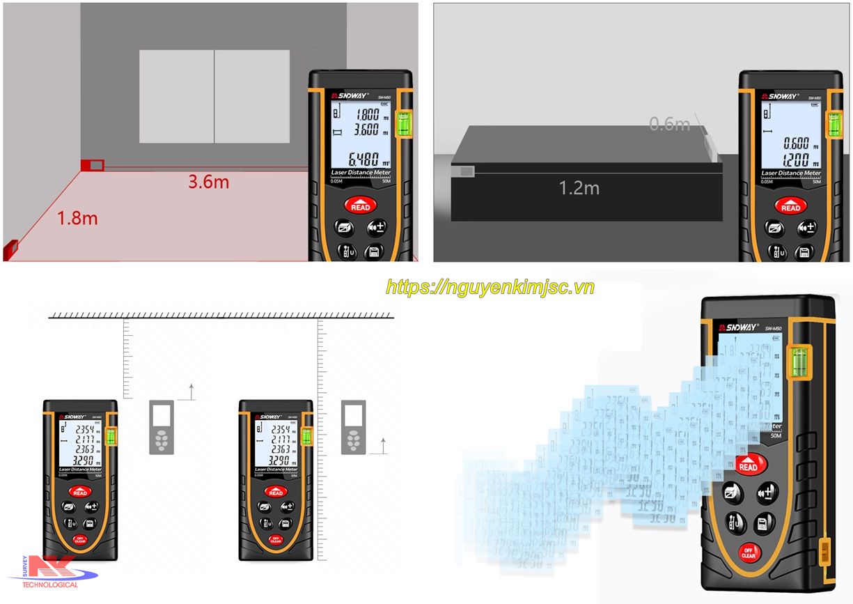 thước đo khoảng cách SNDWAY M70
